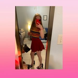 Groovy crop top and skirt